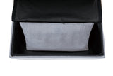 Garrell Gray Velvet Lift Top Storage Bench with Pull-out Bed - Ornate Home