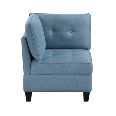 Garren Blue 7-Piece Sectional with Storage - Ornate Home