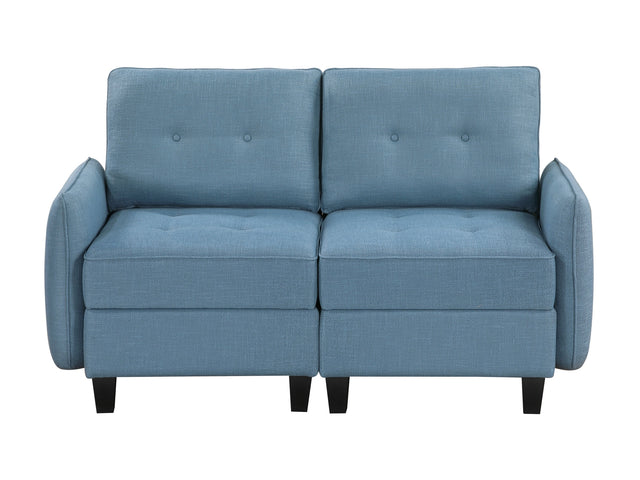 Garren Blue Loveseat - Ornate Home