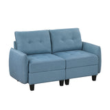 Garren Blue Loveseat - Ornate Home