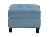 Garren Blue Ottoman with Storage - Ornate Home