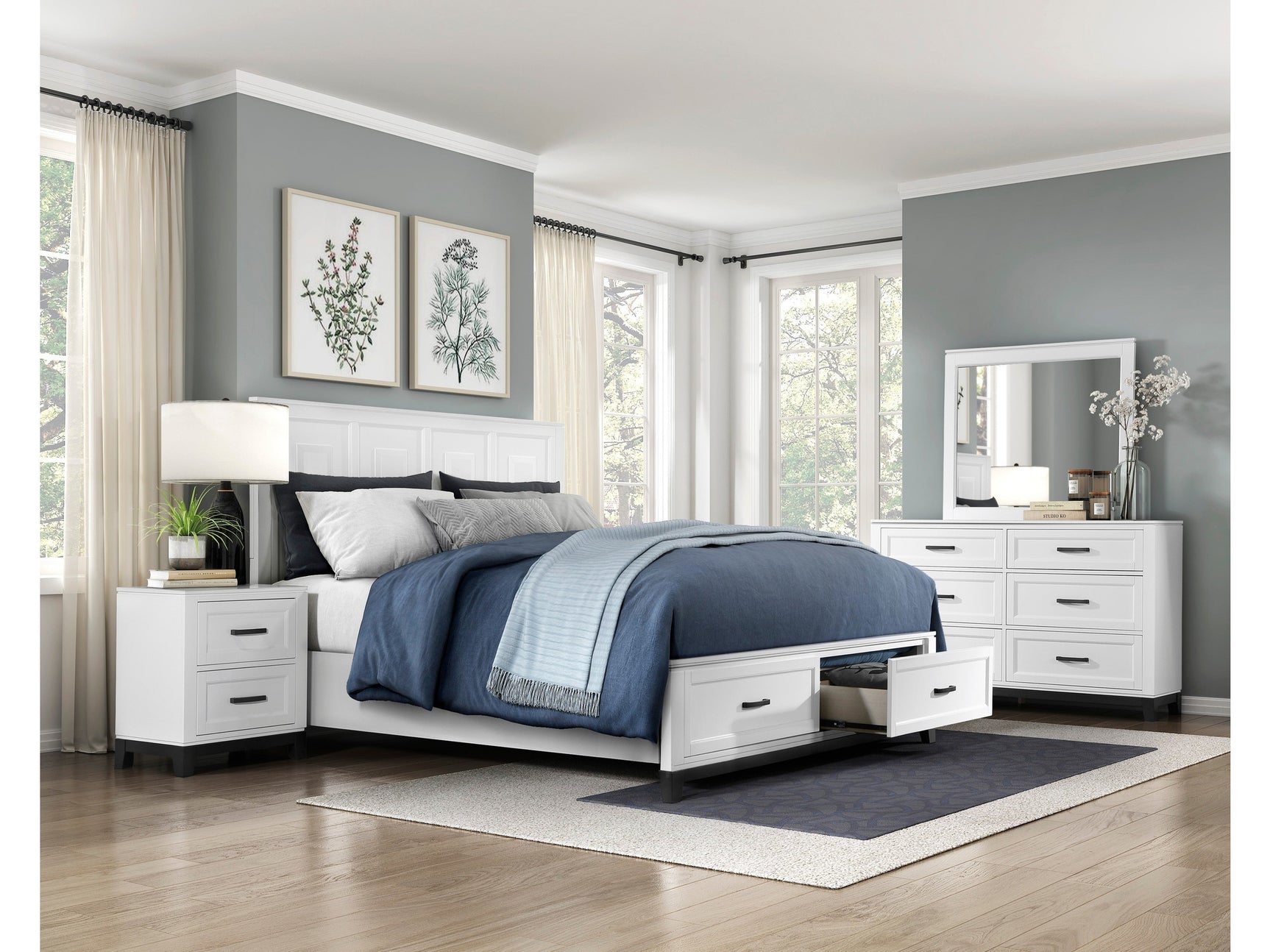 Garretson 4-piece Queen Bedroom Set - Ornate Home