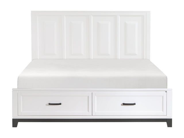 Garretson California King Platform Bed w/Footboard Storage - Ornate Home