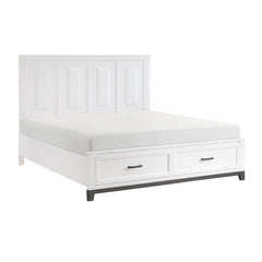 Garretson California King Platform Bed w/Footboard Storage - Ornate Home