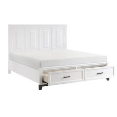 Garretson Eastern King Platform Bed w/Footboard Storage - Ornate Home
