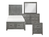 Garretson Gray 4-Piece Twin Bedroom Set - Ornate Home
