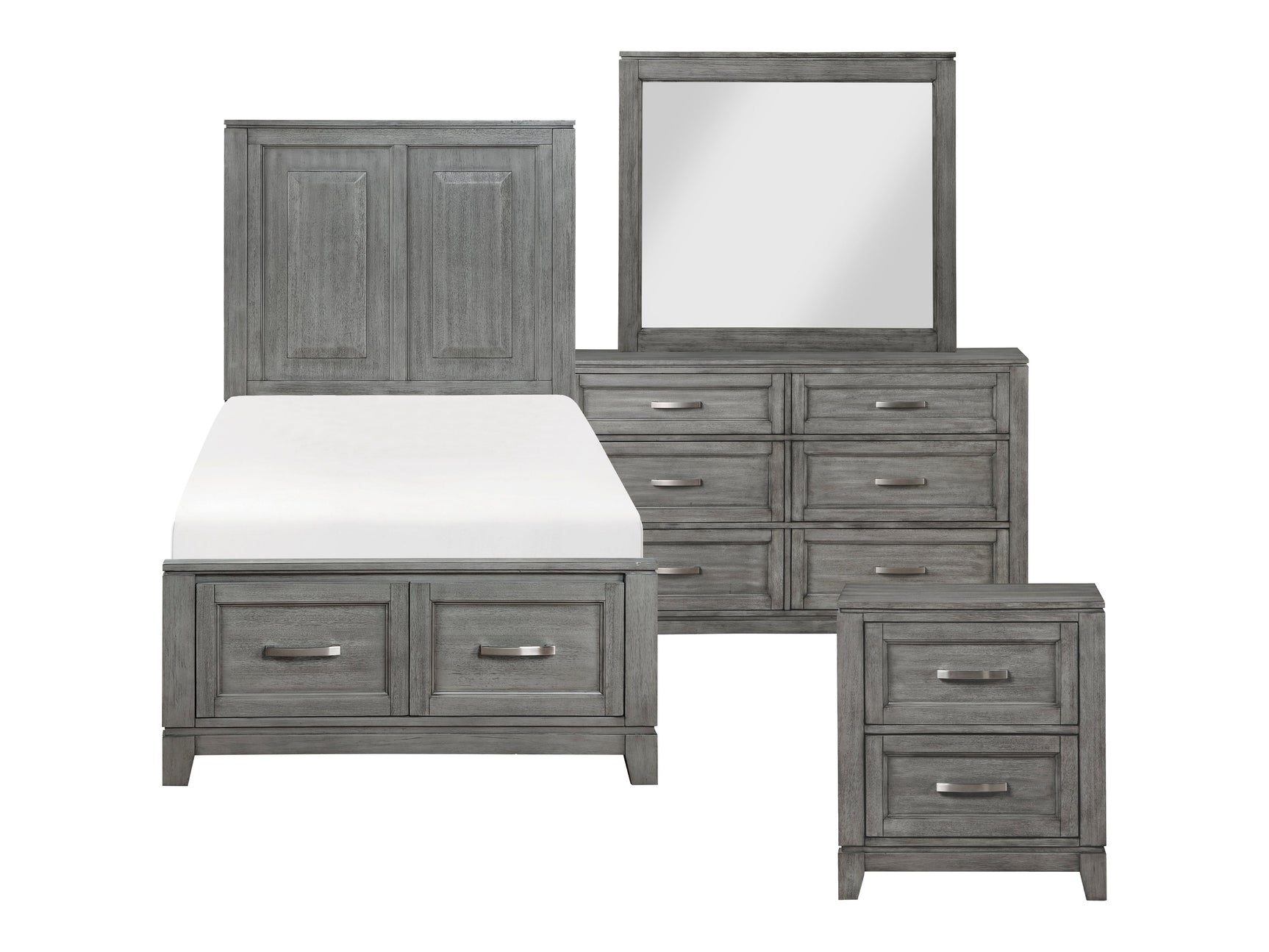 Garretson Gray 4-Piece Twin Bedroom Set - Ornate Home