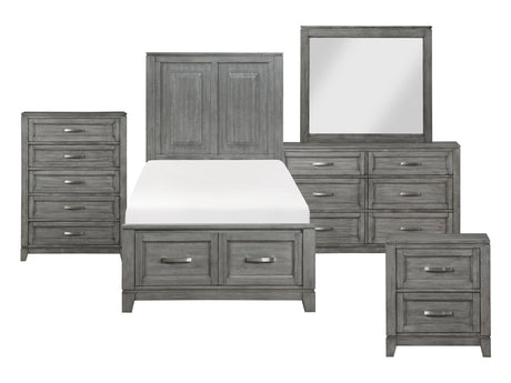 Garretson Gray 5-Piece Twin Bedroom Set - Ornate Home