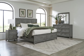 Garretson Gray California King Platform Bed - Ornate Home