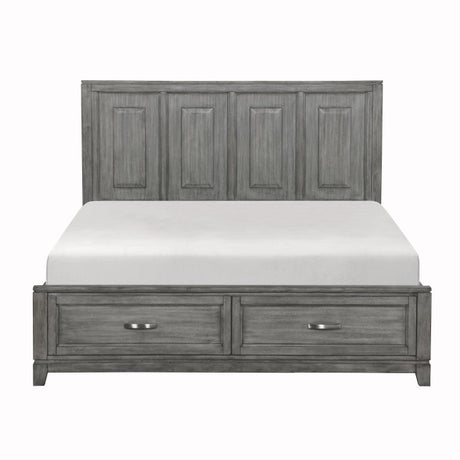 Garretson Gray Eastern King Platform Bed - Ornate Home