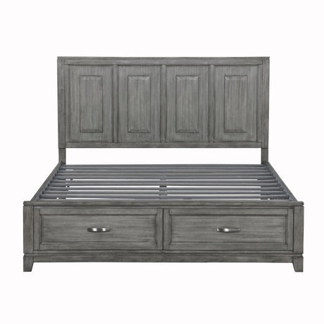 Garretson Gray Eastern King Platform Bed - Ornate Home