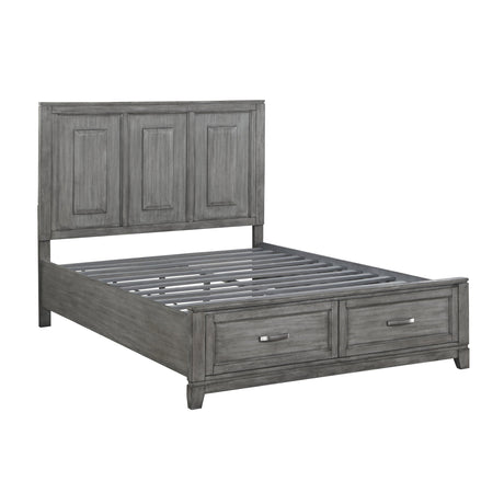 Garretson Gray Queen Platform Bed - Ornate Home
