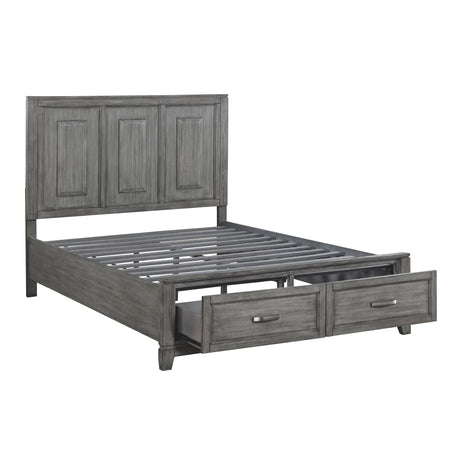 Garretson Gray Queen Platform Bed - Ornate Home