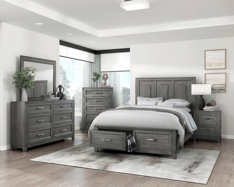 Garretson Gray Queen Platform Bed - Ornate Home