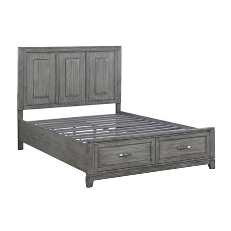 Garretson Gray Queen Platform Bed - Ornate Home