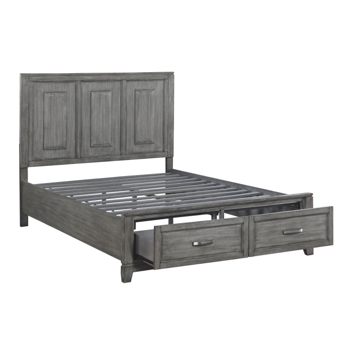Garretson Gray Queen Platform Bed - Ornate Home