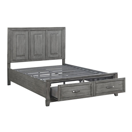 Garretson Gray Queen Platform Bed - Ornate Home