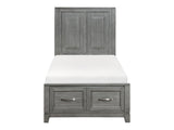 Garretson Gray Twin Platform Bed - Ornate Home