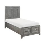 Garretson Gray Twin Platform Bed - Ornate Home