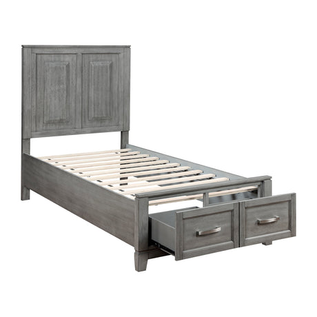 Garretson Gray Twin Platform Bed - Ornate Home