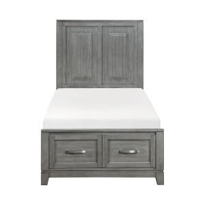 Garretson Gray Twin Platform Bed - Ornate Home