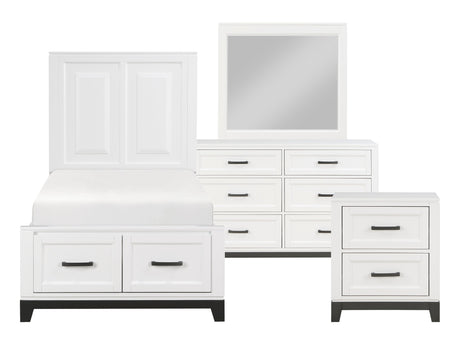 Garretson White 4-Piece Twin Bedroom Set - Ornate Home