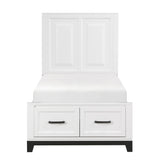 Garretson White 4-Piece Twin Bedroom Set - Ornate Home