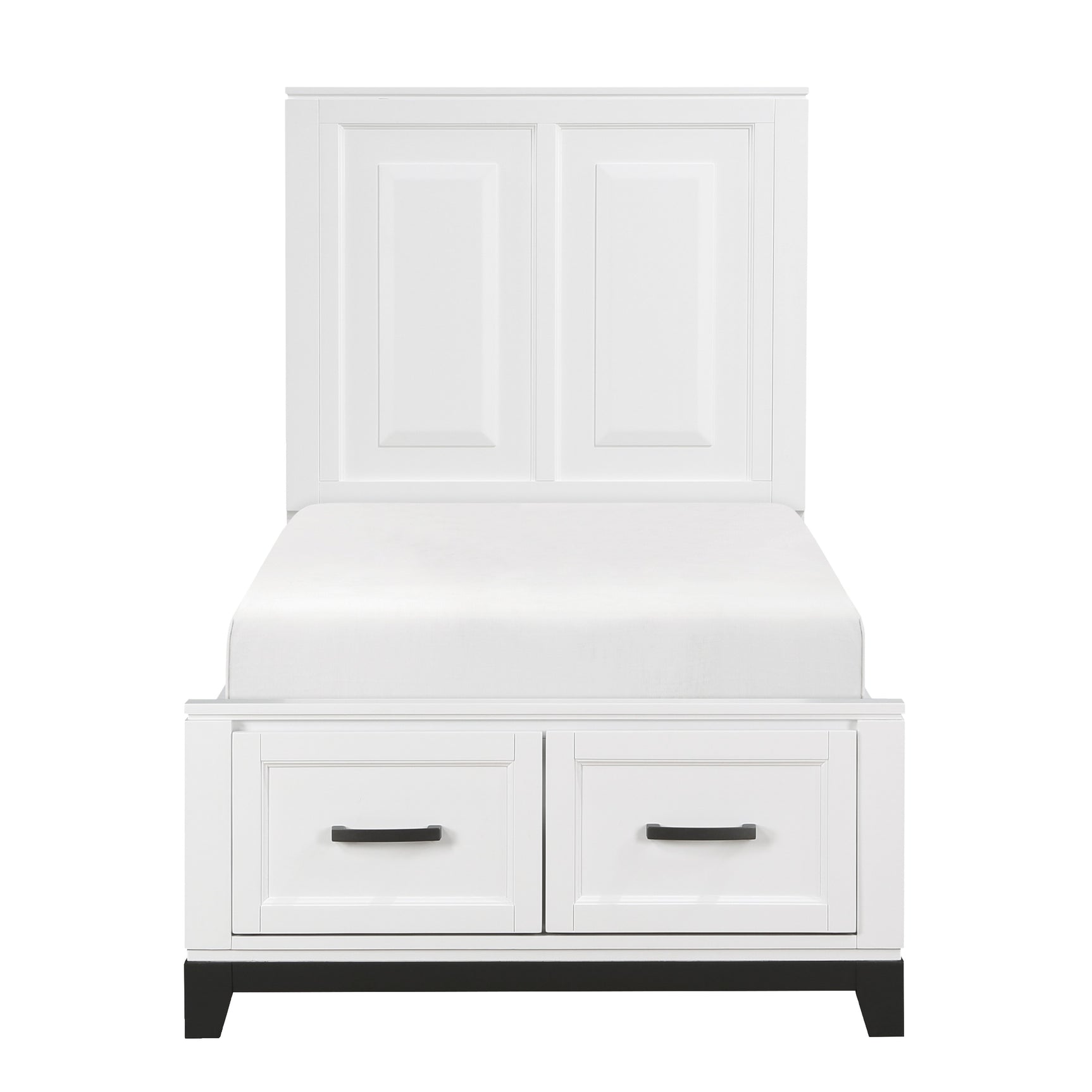 Garretson White 4-Piece Twin Bedroom Set - Ornate Home