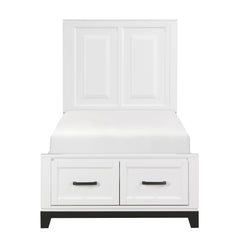 Garretson White 4-Piece Twin Bedroom Set - Ornate Home