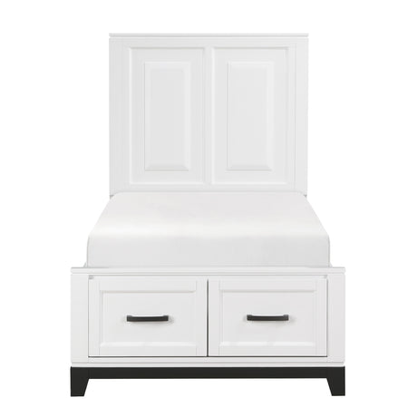 Garretson White 4-Piece Twin Bedroom Set - Ornate Home