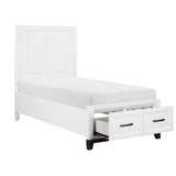Garretson White 4-Piece Twin Bedroom Set - Ornate Home