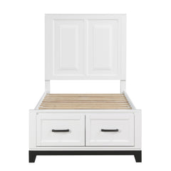 Garretson White 4-Piece Twin Bedroom Set - Ornate Home