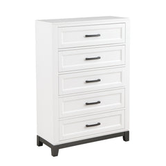Garretson White 5-Piece Queen Bedroom Set - Ornate Home