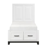 Garretson White 5-Piece Twin Bedroom Set - Ornate Home
