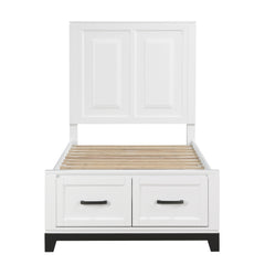 Garretson White 5-Piece Twin Bedroom Set - Ornate Home