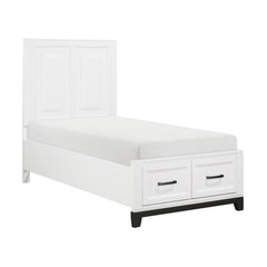 Garretson White 5-Piece Twin Bedroom Set - Ornate Home