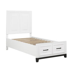 Garretson White 5-Piece Twin Bedroom Set - Ornate Home