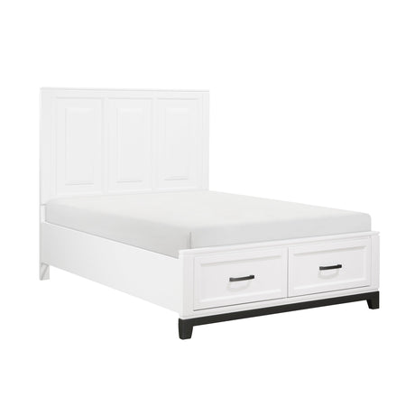 Garretson White Full Platform Bed - Ornate Home