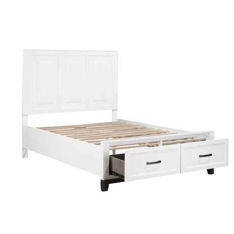 Garretson White Full Platform Bed - Ornate Home