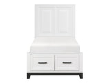 Garretson White Twin Platform Bed - Ornate Home