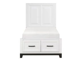 Garretson White Twin Platform Bed - Ornate Home