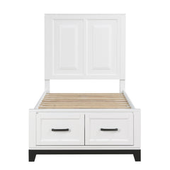 Garretson White Twin Platform Bed - Ornate Home