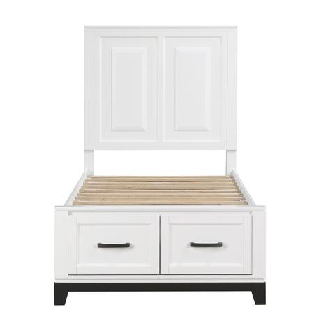 Garretson White Twin Platform Bed - Ornate Home