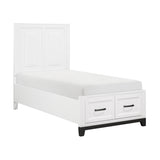 Garretson White Twin Platform Bed - Ornate Home
