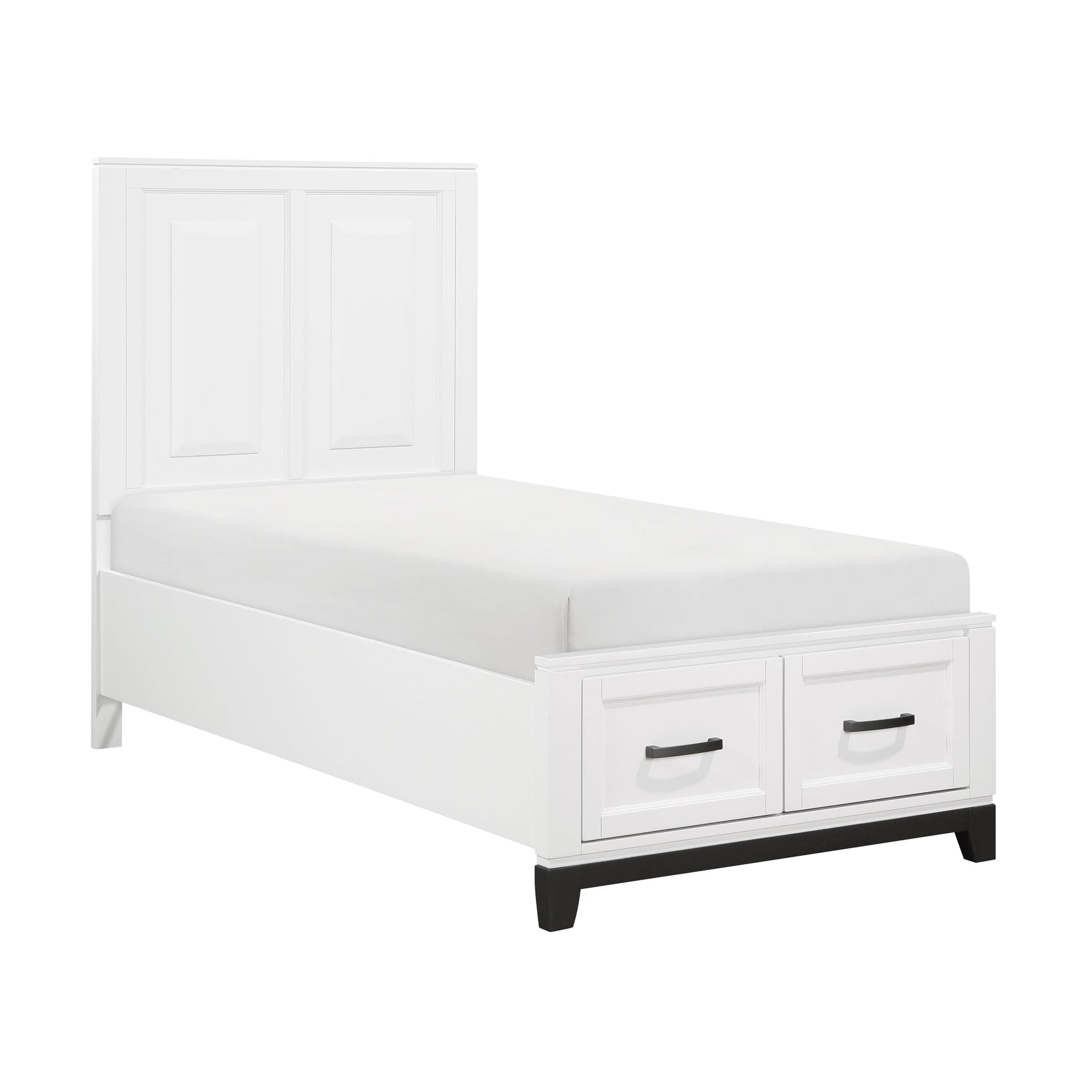 Garretson White Twin Platform Bed - Ornate Home