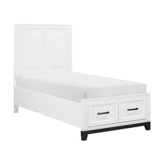 Garretson White Twin Platform Bed - Ornate Home