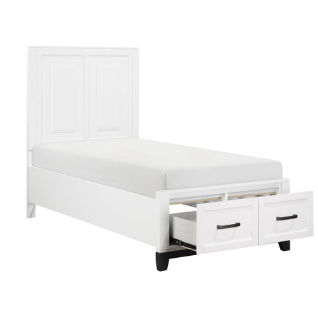 Garretson White Twin Platform Bed - Ornate Home