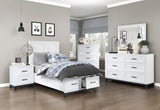 Garretson White Twin Platform Bed - Ornate Home