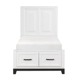 Garretson White Twin Platform Bed - Ornate Home
