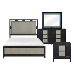 Garrison Black 4pc Bedroom Set - Ornate Home